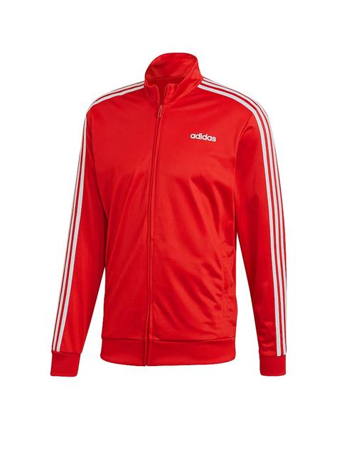 adidas sportanzut synthetik rot mit weissen streifen|Essentials 3.